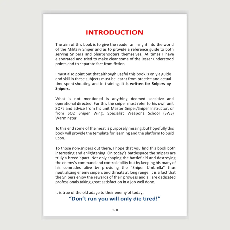 Sniper Pocket Book 4th Edition - 2024-2