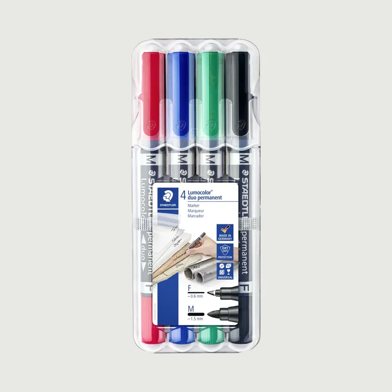 Staedtler Permanent Duo Marker - 4 pack-1