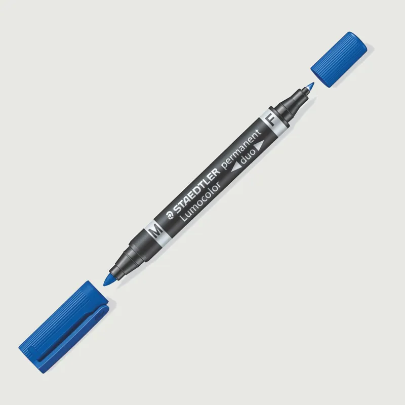 348 Staedtler Permanent Duo Pen - Blue