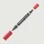 348 Staedtler Permanent Duo Pen - Red