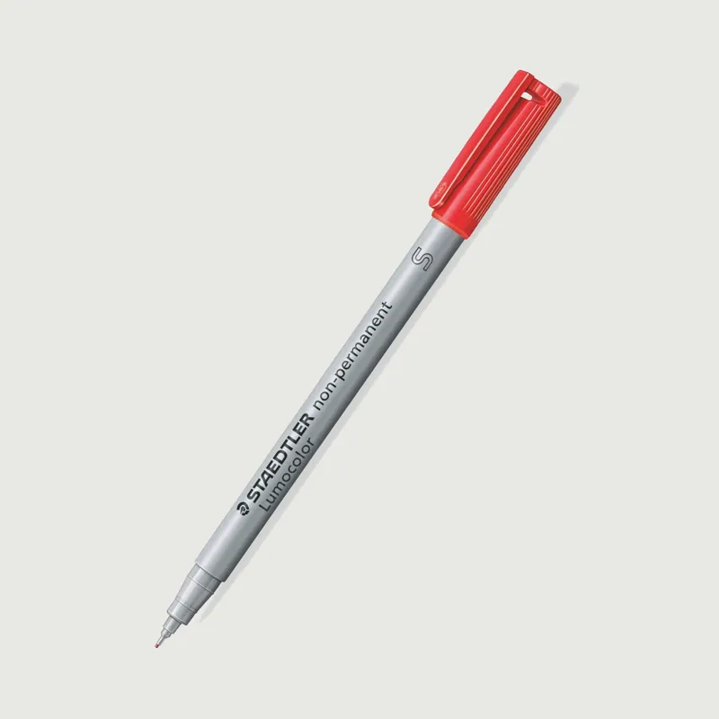 311 Staedtler Non-Perm Superfine Pen - Red