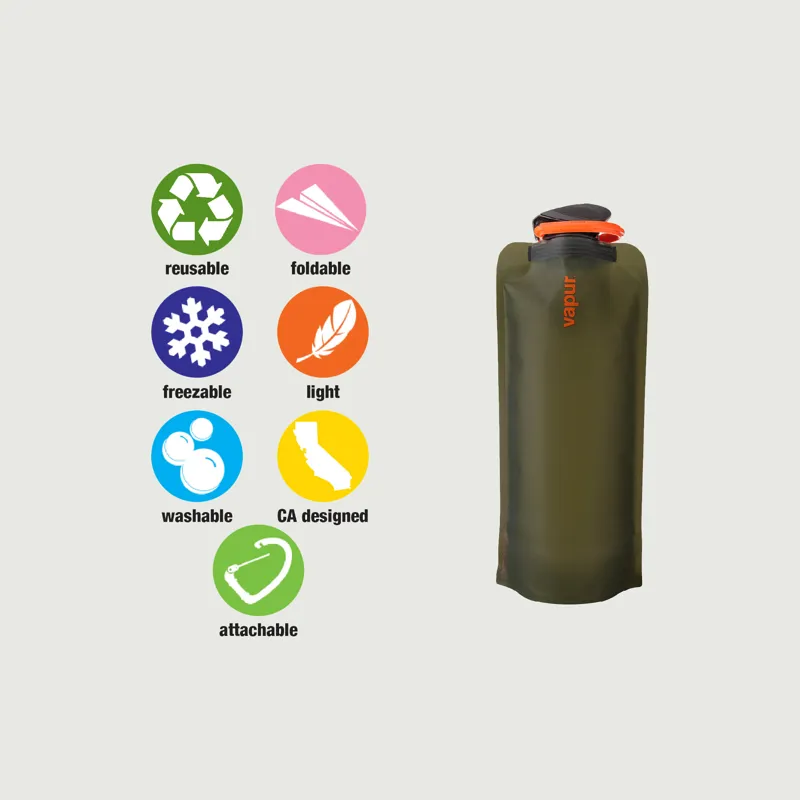 0.7L Vapur Wide Mouth - Eclipse - Olive Green-2